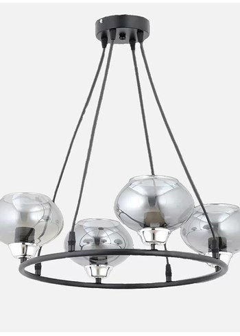 Venüs 4lü Füme Camlı Modern Sarkıt Lamba