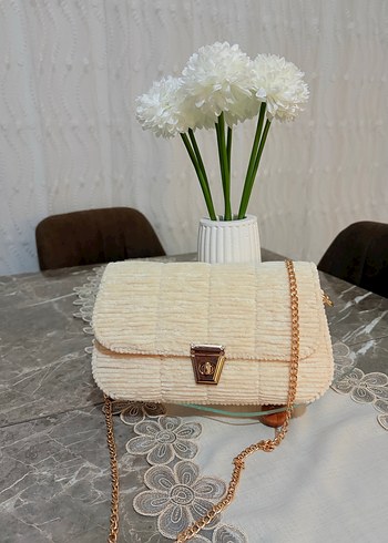 Beyaz Pilili Bohem Kadın Çanta el emeği - Görsel 2