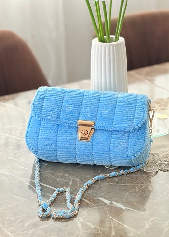 Nakışlı, Tokalı Mavi Kadın Çanta siyah haki - Görsel 2