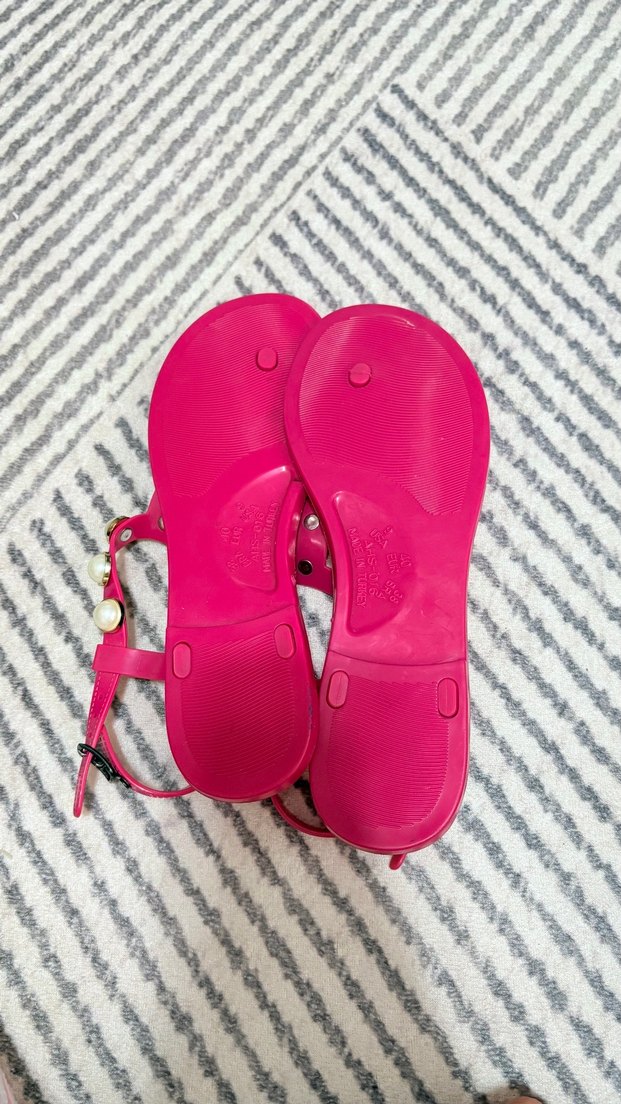 Boncuklu Pembe Kadın Sandalet - Görsel 2