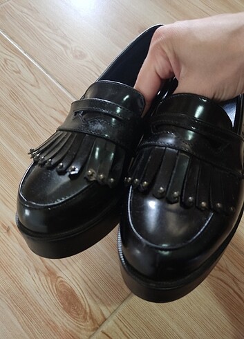 36 Beden siyah Renk loafer ayakkabı siyah kadın 