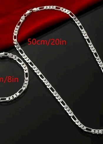 Beden Minimalist Erkek Gümüş Zincir Kolye ve Bileklik