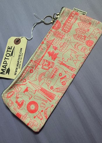 Bej Renkli Baskılı kalem kutu - Görsel 2