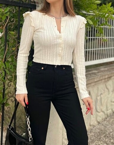 s Beden Zara düğmeli bluz