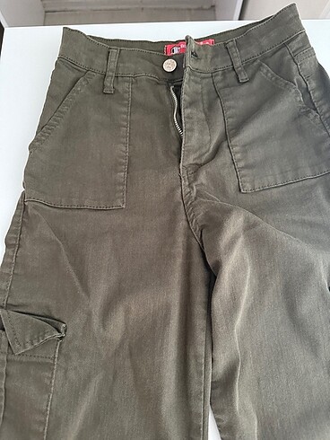 Zara Kargo koyu yesil pantolon