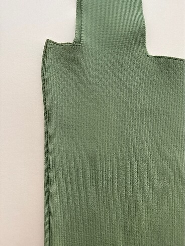s Beden yeşil Renk Yesil kalin askili kisa crop top