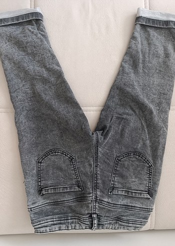 8 Yaş Beden Gri Erkek Çocuk Denim Pantolon