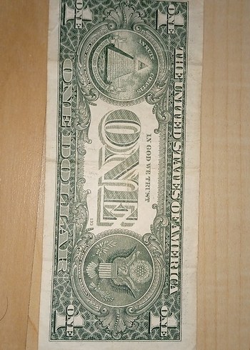 Parlak Beyaz 1 Dolar Banknot 1995 L Serisi - Görsel 2