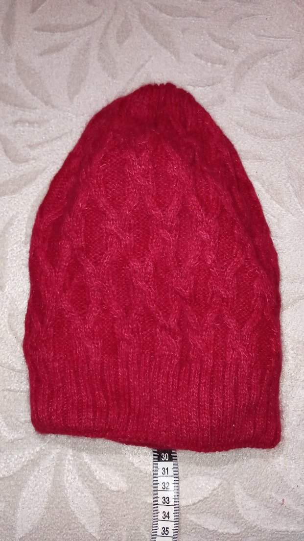 Kırmızı Örgü Kadın Bere - Görsel 2