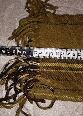 Kahverengi Kadın Yün Şal - Görsel 3