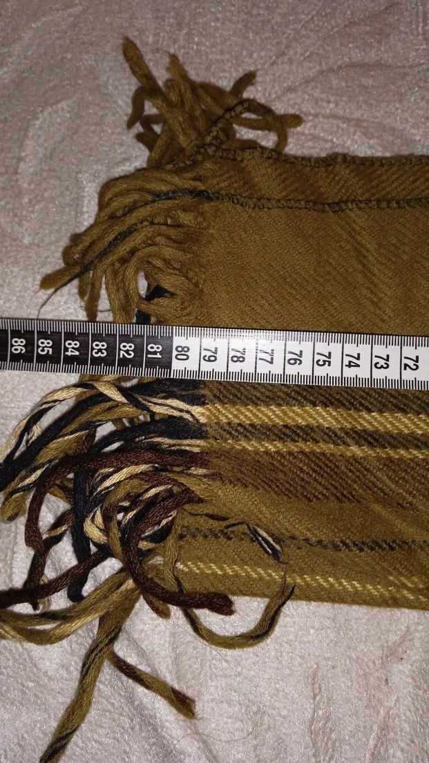 Kahverengi Kadın Yün Şal - Görsel 3