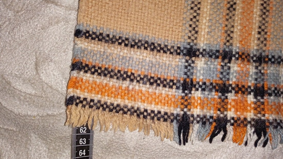 Kadın Bej Yün Örgü Şal - Görsel 3