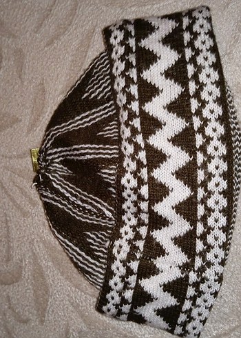 Kahverengi Gri Desenli Erkek Bere - Görsel 3