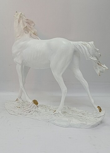  Beden beyaz Renk Tabyalı At biblo