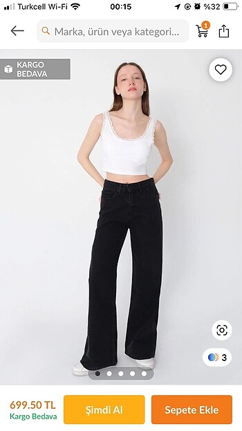 Addax Yüksek Bel Wide Leg Jean pn7063