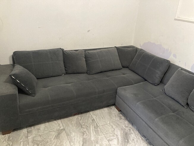VİVENSE antrasit köşe koltuk L koltuk