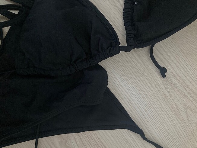 s Beden siyah Renk Bikini Set İpli