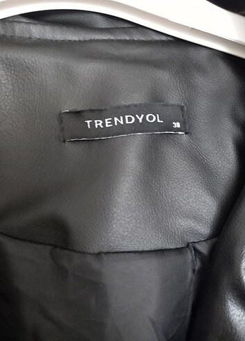 38 Beden Deri blazer ceket
