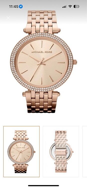 Orijinal Rose Gold Michael Kors Saat
