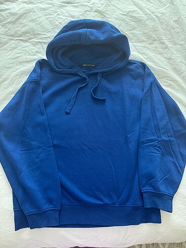 ZARA M BEDEN SAKS MAVİSİ SWEATSHIRT