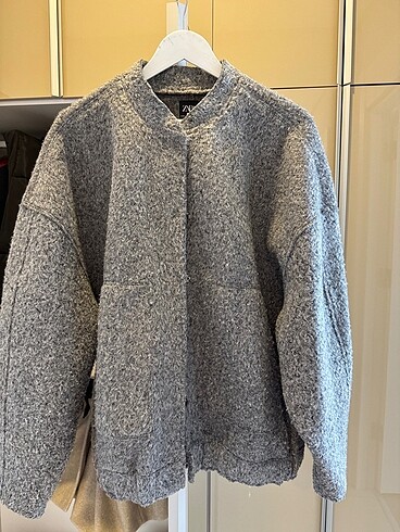 Zara M-L beden uyumlu. Oversize Bomber Mont.