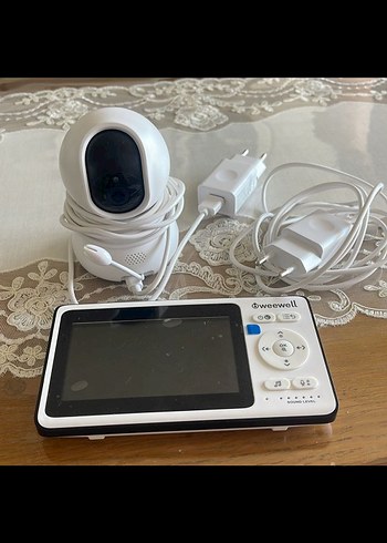 Beyaz Bebek Kamerası ve Monitörü