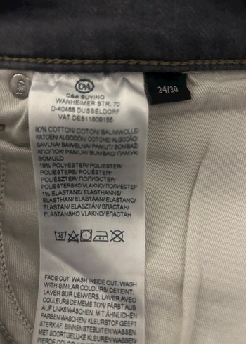 46 Beden gri Renk Gri Denim Pantolon /kadın