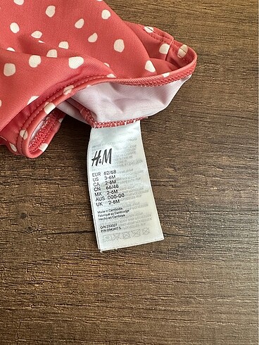3-6 Ay Beden H&M 3-6 aylık kız bebek mayo