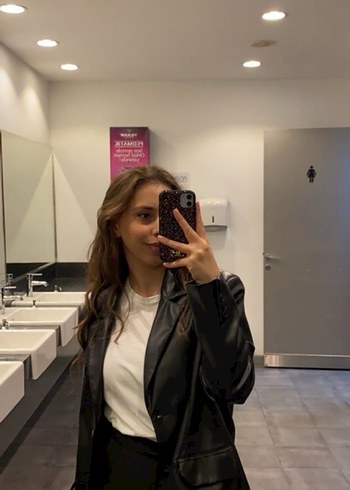 Bershka Blazer Siyah Kadın Deri Ceket, Düğmeli, Uzun Kollu - Görsel 4