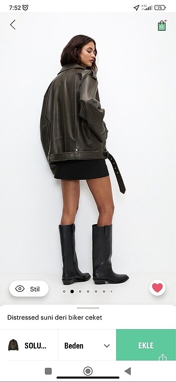 Pull and Bear Deri ceket pull and Bear