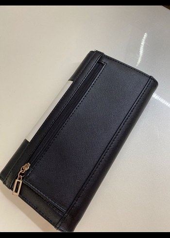 Guess GUESS Klasik Siyah Beyaz Deri Kadın Cüzdan