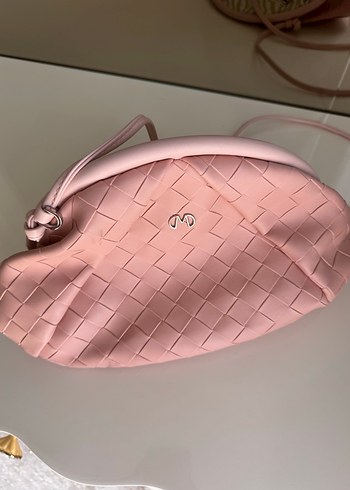 MATMAZEL Pembe Deri Kadın Çanta - Fermuarlı, Paris Esintili