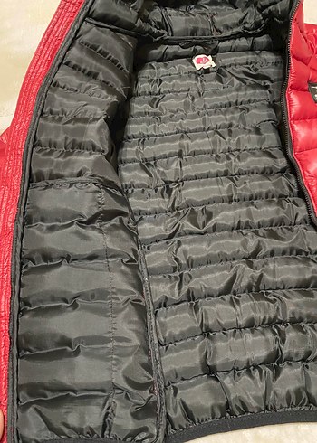 Kırmızı Fermuarlı Kadın Kış Montu - Görsel 6