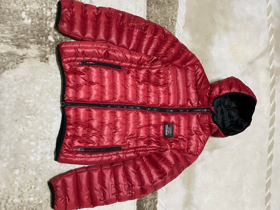 Kırmızı Fermuarlı Kadın Kış Montu - Görsel 2