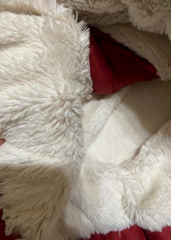 Kürklü Kırmızı Kadın Kışlık Mont - Görsel 8