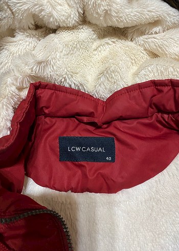 Kürklü Kırmızı Kadın Kışlık Mont - Görsel 5