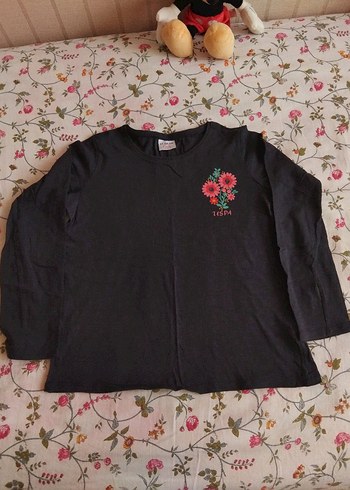 3 adet kız çocuk uzun kollu tişört - Görsel 2