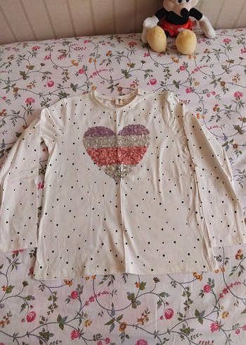 3 adet kız çocuk uzun kollu tişört - Görsel 5