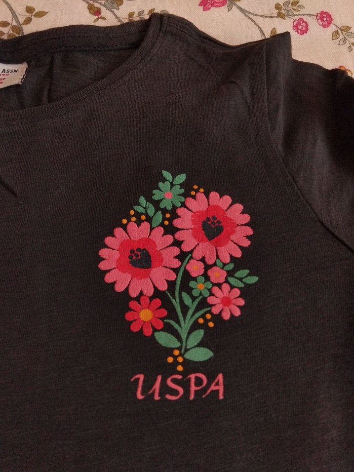 3 adet kız çocuk uzun kollu tişört - Görsel 3