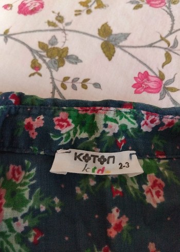 Çiçek Desenli Uzun Kollu Kız Gömleği - Görsel 4