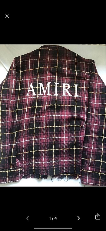 Dior AMİRİ WOODEN EKOSE GÖMLEK BOXY