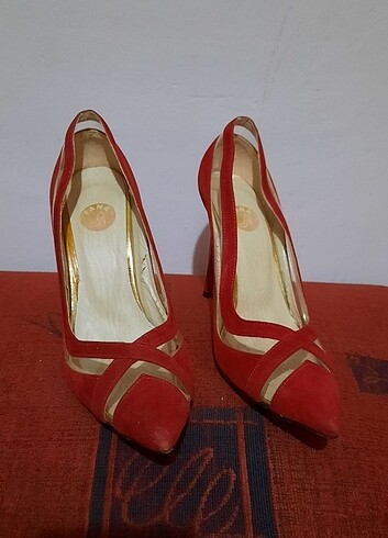 38 Beden kırmızı Renk Kırmızı topuklu ayakkabı 10 cm