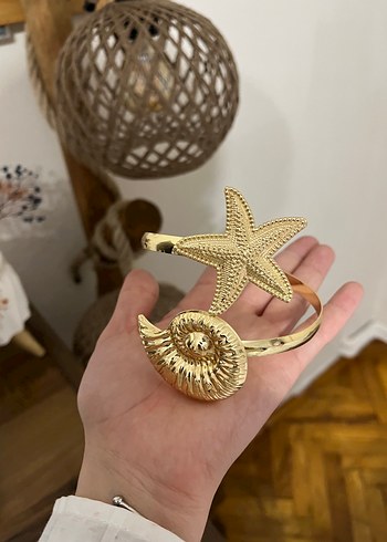 Altın Renkli Deniz Temalı pazu Bileklik