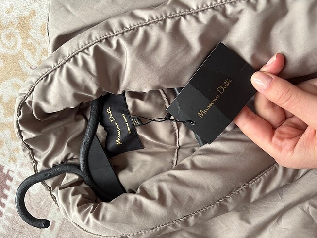 l Beden camel Renk Massimo Dutti Bağlamalı Mont