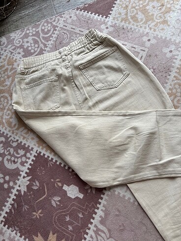 34 Beden camel Renk Bej Mom Jean