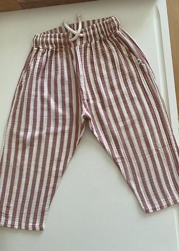 Cigit çizgili müslin pantolon