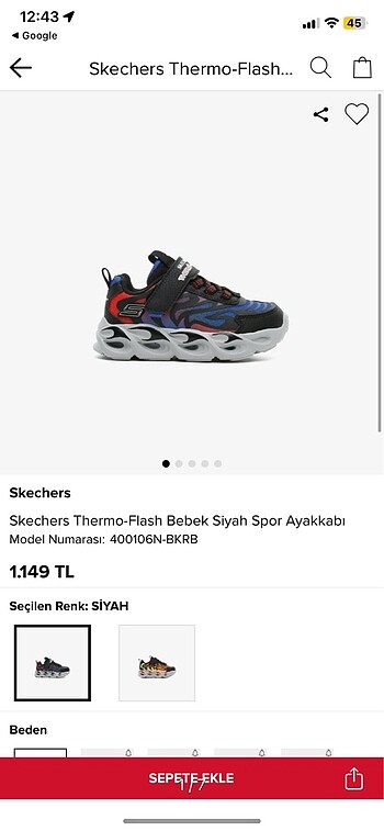 Skechers erkek bebek spor ayakkabı