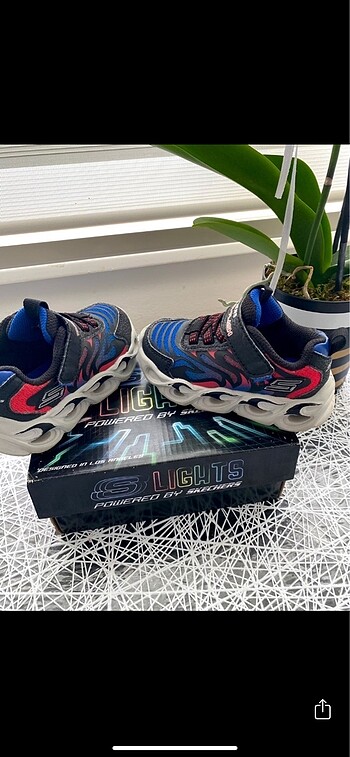 23 Beden mavi Renk Skechers erkek bebek spor ayakkabı