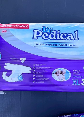6 Beden: 16+ kg Beden Dr. Pedical XL30 Ekonomik Yetişkin Hasta Bezi