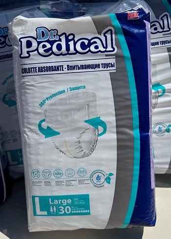 6 Beden: 16+ kg Beden Dr. Pedical Large Yetişkin Bebek Bezi 30'lu